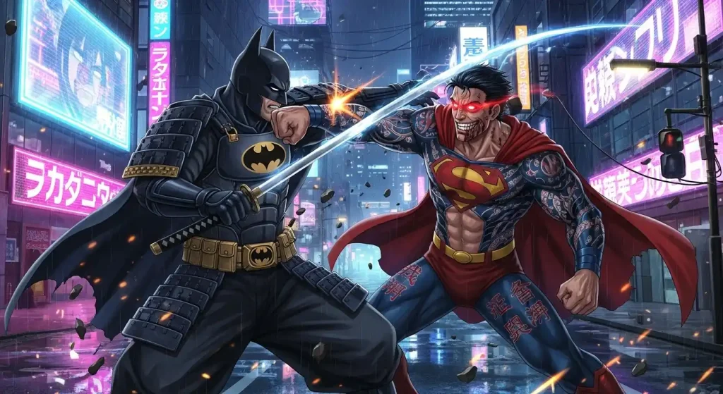 أفضل 5 أفلام أنمي من مارفل ودي سي 6 5. Batman Ninja vs Yakuza League (2025)