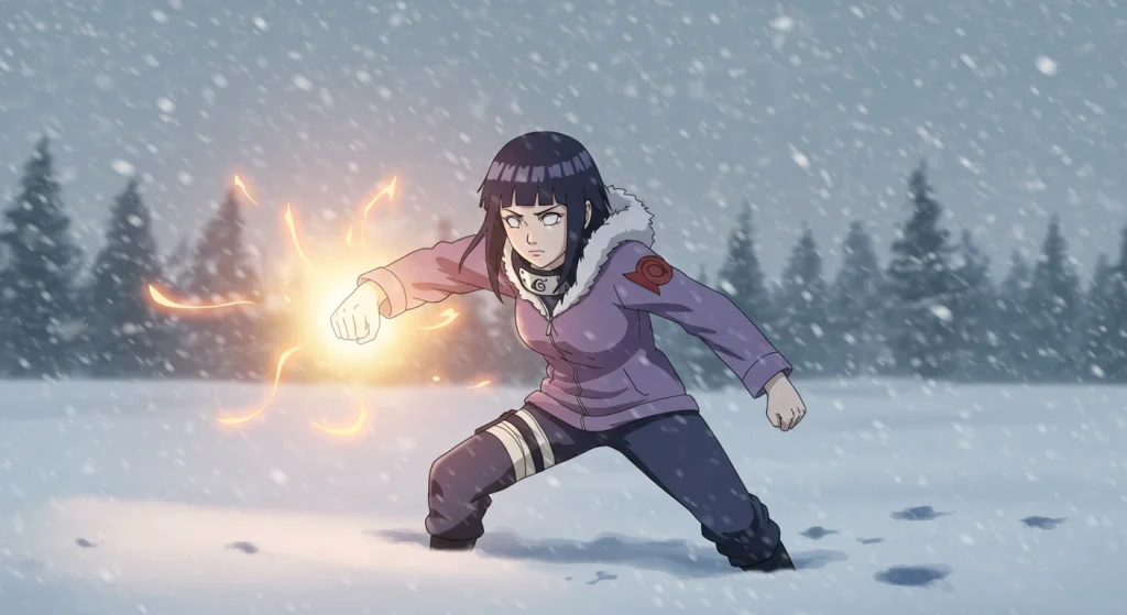 أقوى 10 نساء في الأنمي يخفين قوتهن الحقيقية – دليل أنمي ويتشر AnimeWitcher 2025 6 5. هيناتا هيوجا (ناروتو)