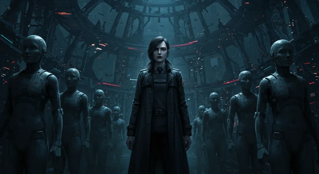 أفضل 10 أنمي خيال علمي مثل Cyberpunk Edgerunners 2 10 Inspector in domed cyberpunk city with androids