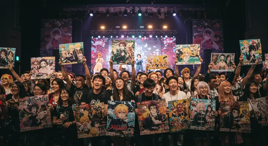 Fans celebrating Jump Festa 2026 lineup reveals
