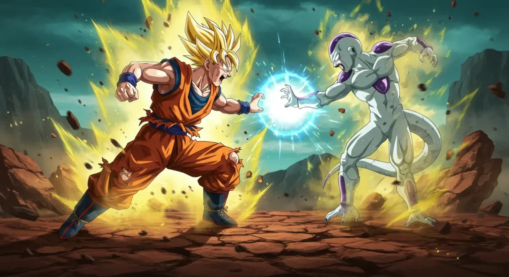 غوكو ضد فريزا – التحول الأسطوري إلى السوبر ساياجين في دراغون بول زد