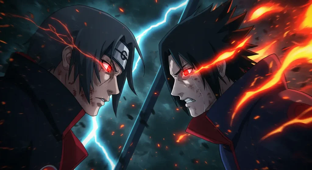 إيتاشي ضد ساسكي – المواجهة المصيرية بين الإخوة في ناروتو شيبودن