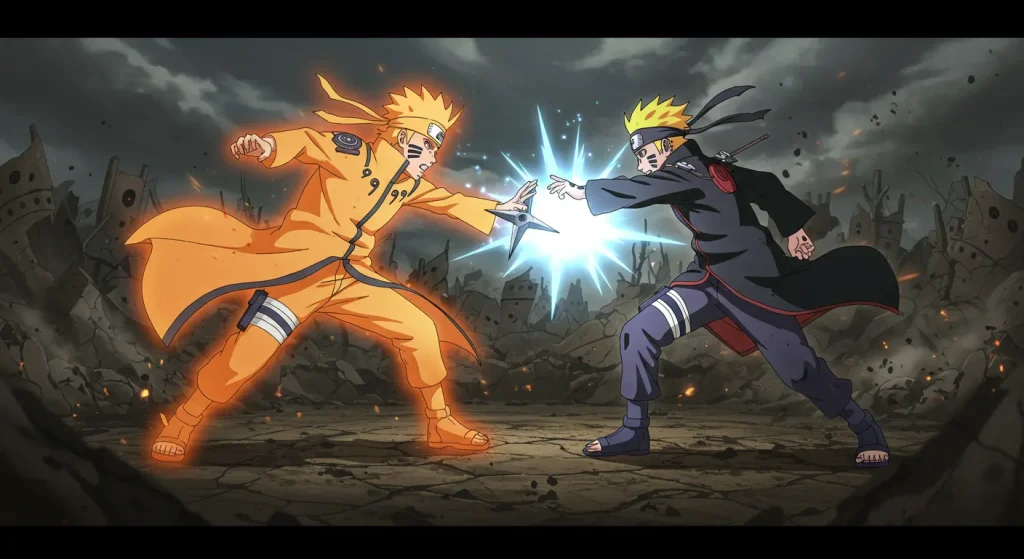 ناروتو ضد باين – المواجهة التي أنقذت كونوها وأثبتت قوة ناروتو الحقيقية