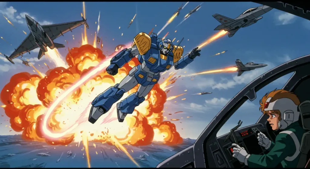 أفضل 10 أنميات منسية من الثمانينات تستحق المشاهدة من جديد 11 10. Aoki Ryuusei SPT Layzner – ليزنر: نجم السماء الأزرق