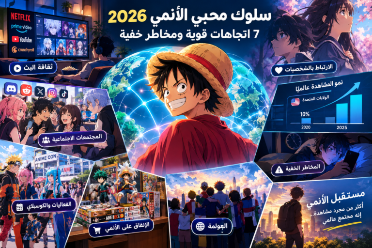 سلوك محبي الأنمي 2026: 7 اتجاهات قوية ومخاطر خفية 5 سلوك محبي الأنمي 2026