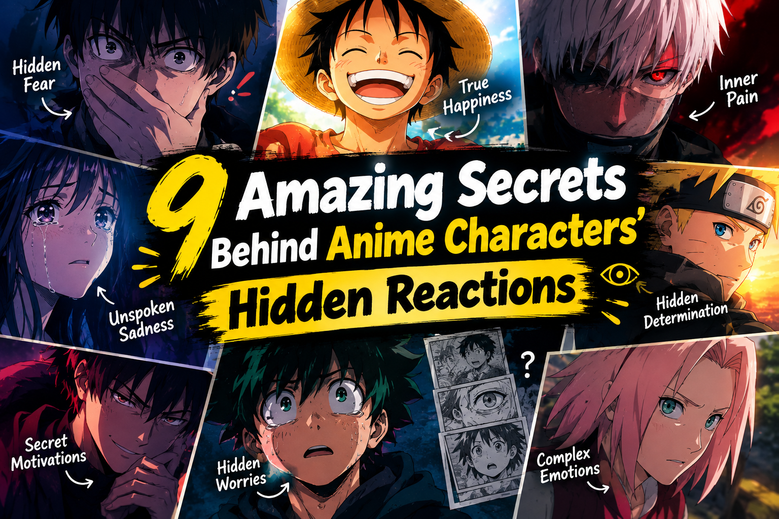 9 Amazing Secrets Behind Anime Characters’ Hidden Reactions